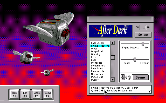 After Dark for DOS - Control Panel